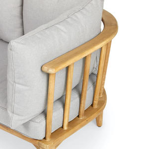 Sofá Moderno de Madera de Teca para Exteriores con Cojín Resistente al Sol, Fabricante OEM para Mayoristas, Suministro de Muebles de Jardín y Patio - Product Image 5