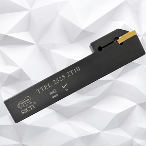 Portaherramientas de Ranurado Externo TTEL/R 2525 2T10 |   Portaherramientas para torno CNC para torneado y ranurado |   Portaherramientas de Precisión con Insertos de Carburo - Product Image 1