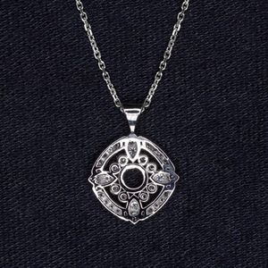 Colgante de Plata de Ley con Moissanita de Corte Redondo, Estilo Bonito, para Mujer, para Fiestas y Ocasiones Especiales - Product Image 3