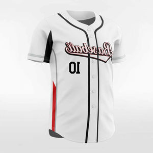 Maillot de baseball personnalisé à boutons, avec passepoil noir, nom et numéro de l'équipe, manches courtes, tenue d'équipe, maillot de sport, vêtements de jeu, USA, Royaume-Uni, Europe - Product Image 4