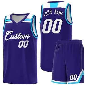 Uniforme de basket-ball pour hommes de bonne qualité, nouveau design, 100% polyester, respirant, antibactérien, évacuant l'humidité, logo sur le devant - Product Image 3