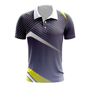 เสื้อเชิ้ตผู้ชายผ้าฟลีซระบายอากาศดี สวมใส่สบาย ติดกระดุมด้านหน้า ปักโลโก้ได้ แขนสั้น ลายเรียบ ผ้าถัก สำหรับฤดูร้อน เหมาะกับกิจกรรมกลางแจ้งและกอล์ฟ - Product Image 1