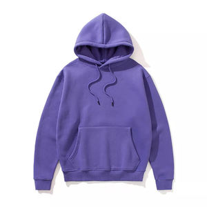 Custom Logo Printed Hooded Sweatshirt 100% Cotton Unisex Casual Solid Color Pullover with Pocket Design Regular Fit Autumn Wear - Product Image 4