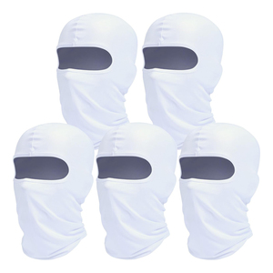 Pasamontañas Unisex Blanco, Color Sólido, Ligero, Transpirable, Cobertura Total, Estilo con Capucha para Adultos, Uso en las Cuatro Estaciones - Product Image 1