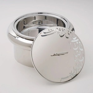 Modern Stainless Steel Round Food Warmer Luxury Sphere <b>Buffet</b> <b>Server</b> with Bird Nest Design Stand for Hotel - Product Image 4