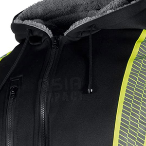 Sweat à capuche de sécurité réfléchissant haute visibilité en polaire, personnalisé, unisexe, imperméable, pour le travail et la construction - Product Image 4