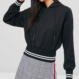 Sudadera Corta Transpirable para Mujer, con Logotipo Frontal, Color Negro, a la Moda, de Secado Rápido y Ligera - Product Image 5