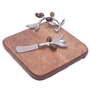 Planche à découper en bois artisanale, forme rectangulaire, finition naturelle, réutilisable, passe au lave-vaisselle, épaisseur 1,3 cm, bloc pour couper - Product Image 4