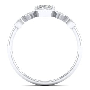 REYES Exclusive Design 14K Solid Gold CVD HPHT Lab Grown Diamond Engagement <b>Ring</b> Eye Catching Wedding Gift Fine Jewelry - Product Image 4
