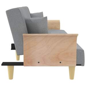 โซฟาเบดผ้าสีเทาอ่อน โพลีเอสเตอร์ 100% ไม้อัดมาตรฐาน - Product Image 5