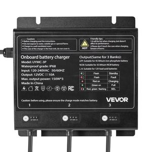 3-Bank ที่ชาร์จแบตเตอรี่12V 10A, ที่ชาร์จแบตเตอรี่ออนบอร์ด IP68กันน้ำอเนกประสงค์สำหรับเรือและ RVs - Product Image 1