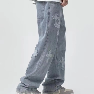 Jeans de Hombre Estilo Hip Hop, Bordados, Anchos y Holgados, Pantalones Vaqueros de Moda Urbana - Product Image 4