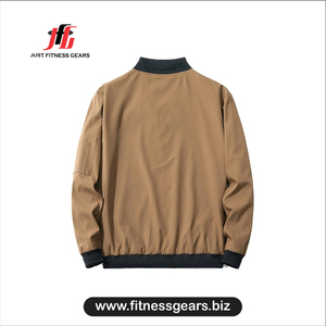 <b>light</b> blue <b>jacket</b> Zipper closure autumn bomber Windproof casual <b>jacket</b> for men - Product Image 2