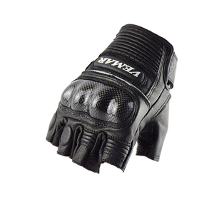 Gants de cyclisme en cuir demi-doigts, antidérapants, anti-transpiration, anti-choc, pour VTT, vélo de route, sport, été, ski - Product Image 1
