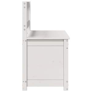 Banc rectangulaire en bois de pin massif blanc, meubles de salon rustiques, taille standard - Product Image 6