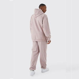 OEM Men's Autumn Tracksuit Set Sweatshirt & Pants 2PCS Eco-Friendly Breathable <b>Polyester</b>/Cotton Custom Logo Sportswear - Product Image 2
