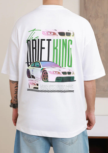 T-shirts surdimensionnés personnalisés avec impression DTG, tee-shirt graphique jumbo, t-shirt épais à col montant, coutures inversées, pour hommes - Product Image 2