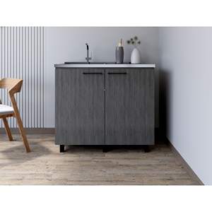 Burwood smokey Oak ยูทิลิตี้ซิงค์ตู้ครัวผลิตภัณฑ์ - Product Image 1