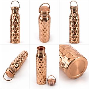 Luxury Copper Water Bottle for Home Office & Gym-Premium <b>Wellness</b> Accessory with Anti-corrosion Coating and Elegant Design - Product Image 5