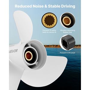 Elica Fuoribordo in Alluminio OEM Aggiornata a 15 Denti, Adatta per Motori Yamaha 60-130 HP con Alloggiamento da 4-1/4 Pollici - Product Image 6