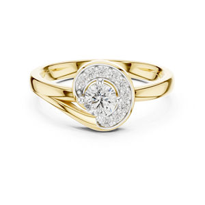 Anillo de Oro Amarillo de 14K con Diamante Cultivado en Laboratorio para Mujer |   Regalo de Aniversario |   Diamante Cultivado Nuevo - Product Image 1