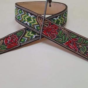 2026 New Full Grain Leather Western Stylish Cowboy <b>Belt</b> With Bead <b>Work</b> And Hand Tooled Design Top Manufacturer For Men And Women - Product Image 3