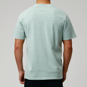 T-shirt personnalisé 2025 100 % coton à col rond pour homme, style vintage uni délavé à l'acide, coupe oversize avec impression sérigraphiée épaisse - Product Image 2