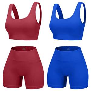 Conjunto Deportivo Profesional para Mujer, Fabricado en Fábrica, de Secado Rápido y Transpirable, para Yoga, con Diseño Sólido sin Costuras - Product Image 2