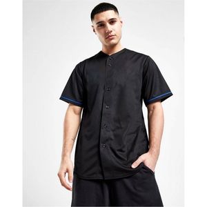 Camiseta de Béisbol al por Mayor con Botones, Bordado Personalizado en Tela Tackle Twill, Uniforme de Equipo con Rayas, 100% Poliéster Antibacteriano, Sin Mangas - Product Image 1
