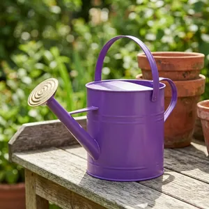 Arrosoir de jardin en métal avec revêtement en poudre violette, décoratif, pour plantes d'intérieur et d'extérieur, balcon, maison, jardin - Product Image 5