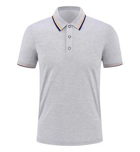 เสื้อโปโลแขนสั้นสีเขียวเข้มสำหรับผู้ชาย สีพื้น ติดกระดุม ผ้าทอแบบลำลอง ทรงปกติ - Product Image 5