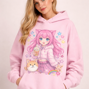 Sweat à capuche personnalisé imprimé DTF numérique respirant en polaire pour l'hiver, style streetwear, épaules tombantes, toutes saisons, faible MOQ - Product Image 2