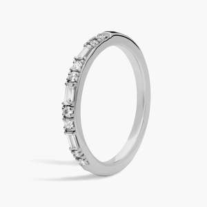 Bague de fiançailles et de mariage en or massif 14 carats plaqué rhodium, diamant de laboratoire certifié IGI taille brillant, 0,28 ct - Product Image 5