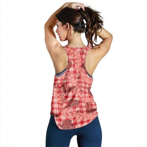 Camiseta sin mangas de poliéster para mujer con estampado floral a cuadros, cuello redondo, transpirable, de punto, con estampado digital, estilo casual y adornos de cintas. - Product Image 4