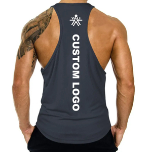 Débardeur Homme Personnalisé pour Musculation et Fitness, Taille Américaine, Extensible, Respirant, Grande Taille, Col Rond Côtelé - Product Image 3