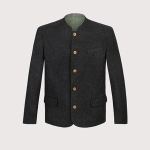 เสื้อแจ็คเก็ตขนสัตว์แบบดั้งเดิมของ GNG IMPEX สำหรับทุกเพศ รุ่น Trachten Loden สีเทา กระดุมสีเขียว เหมาะสำหรับฤดูหนาว ให้ความอบอุ่นและระบายอากาศได้ดี - Product Image 4