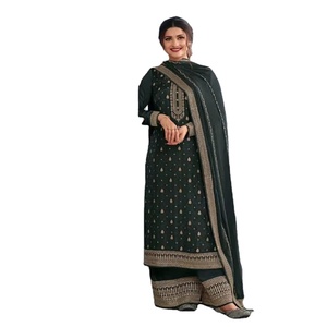 Beautiful Embroidered Work and Dole Jacquard <b>Fabric</b> Suit with Silk Georgette Dupatta for Women - Product Image 1