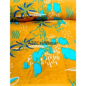 Tissu d'habillement 100% coton tissé, imprimé au bloc, écologique, respirant, séchage rapide, léger, style croisé, du Rajasthan pour femmes et jeunes filles - Product Image 5