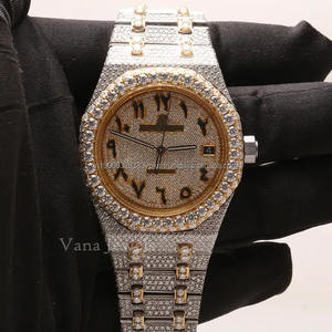 Top-Grade 41mm Stainless Steel <b>Automatic</b> Unisex <b>Wristwatch</b> Moissanite Diamond Pointer Dual Movement High Quality Glass Luxury - Product Image 1