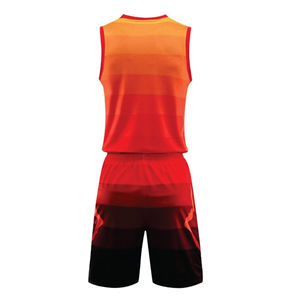 Uniforme de Baloncesto para Niños, Diseño Personalizado, 100% Poliéster, Sublimado, Transpirable, Sin Mangas, Cuello en V, Tela de Malla - Product Image 2
