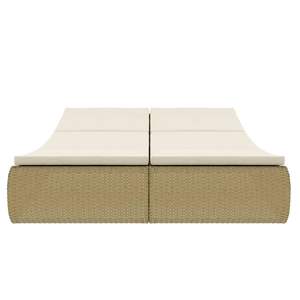 Beige Poly Rattan Patio Lounge Bed Muebles de exterior con estilo - Product Image 5