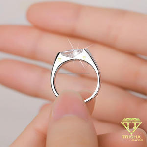 Bague élégante en moissanite taille marquise, bande en argent élégante, solitaire minimaliste, bijoux de fiançailles et de mariage pour femmes et jeunes filles - Product Image 4