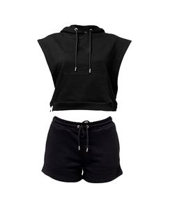 Ensemble de survêtement en coton de haute qualité pour femmes tenues décontractées 2 pièces comprenant des sweats à capuche et des survêtements respirants - Product Image 2