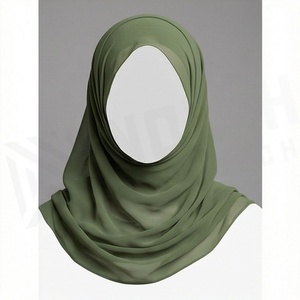 Hiyab de Seda Satinada de Color Sólido para Mujer, Suave al Tacto, para Uso Diario, Pañuelo Étnico de Oriente Medio - Product Image 3