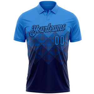 Polo d'été léger pour homme fabriqué en usine, personnalisable par sublimation, en polyester et élasthanne, pour le golf - Product Image 5