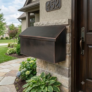 Modern Luxury Wrought Iron Mailbox Wall-Mounted Custom Waterproof Rust Resistant Outdoor Villa Decorative <b>Metal</b> <b>Letter</b> <b>Box</b> - Product Image 3