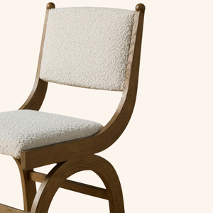 Silla de Comedor Moderna de Madera de Teca con Asiento Tapizado, Muebles de Comedor de Madera Sólida para Hogar, Restaurante, Cafetería - Product Image 2