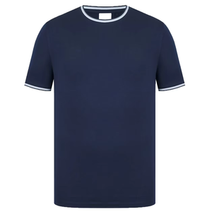 T-shirt pour homme 100% coton 260g, teint en fil, coupe sport ample, jersey long, imprimé numérique, vierge - Product Image 3