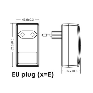 15W DC 13V 1.15A Medical Adapter 2xMOPP EU Wall Mount with 1.5m Cable - Product Image 2