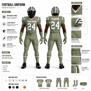 Encuentra un uniforme de fútbol americano reversible de estilo único similar al icono, uniforme personalizado del equipo nacional de fútbol americano - Product Image 6